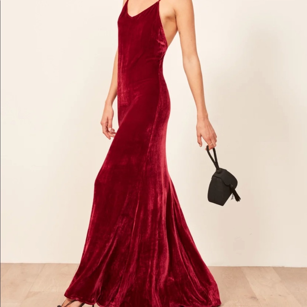 NWT Reformation Rimini Dress in Red Crimson